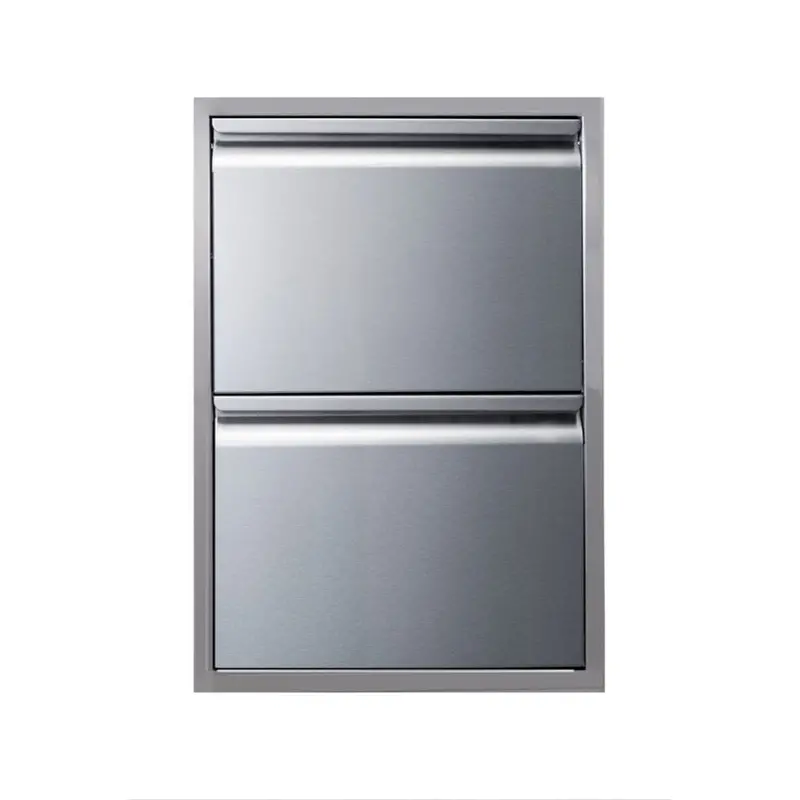 Memphis 21" Stainless Steel Drawer Stack – Double Access 1