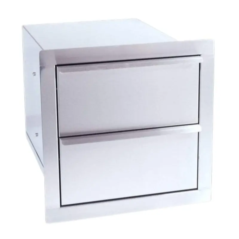 Mhp 17-Inch Built-In Stainless Steel Double-Drawer Unit 1