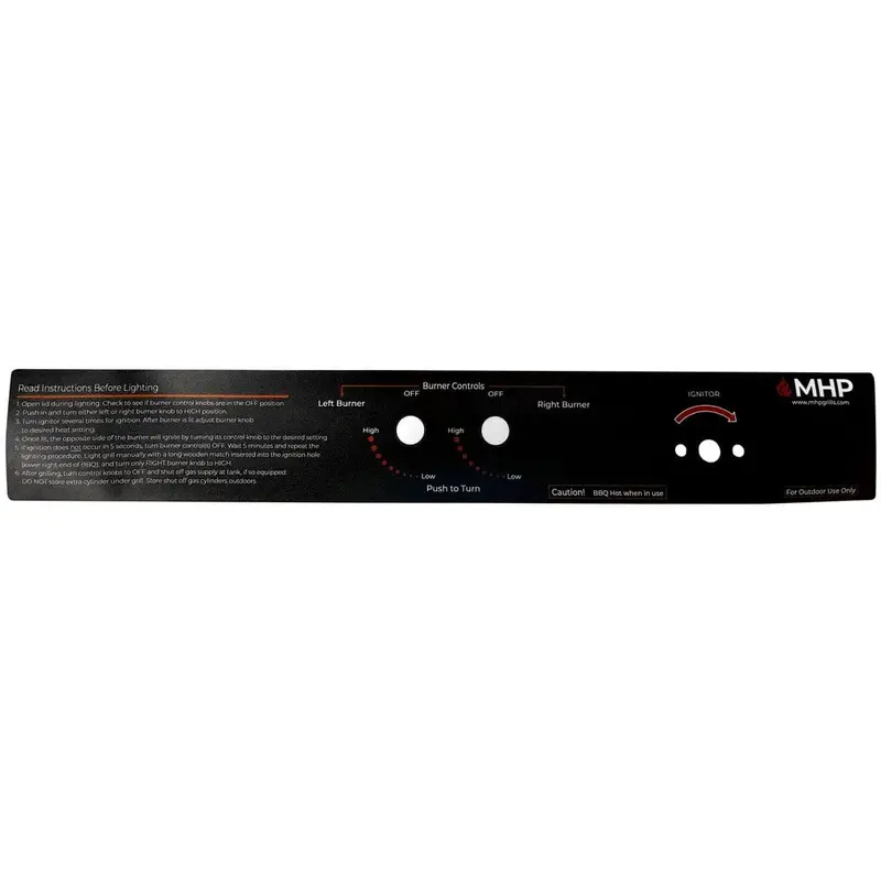 Mhp Ggcplbl Vintage-Style Rotary Control Panel Decal 1