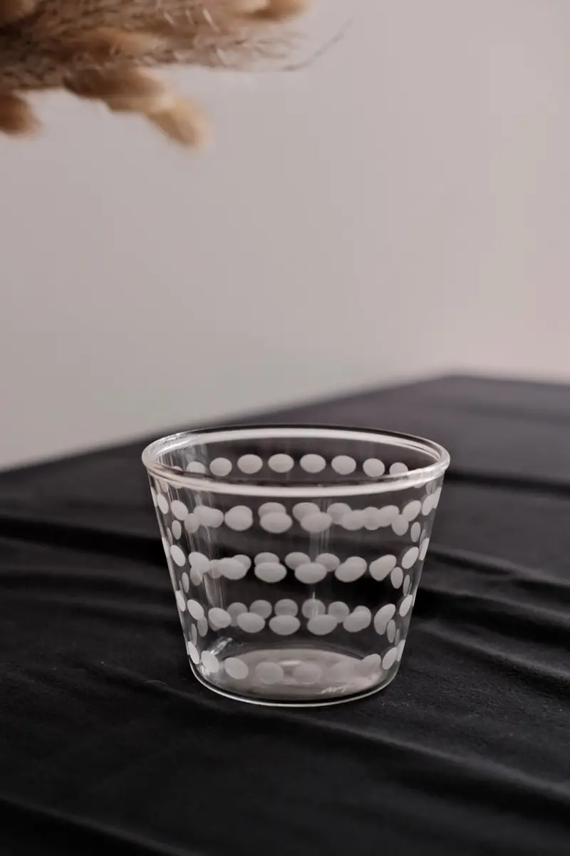 Miki Yamaguchi Toujours Coffee Bean Design Heat-Resistant Glass Tumbler 1