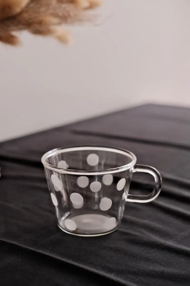 Miki Yamaguchi Toujours Dot Pattern Heat-Resistant Glass Mug 1
