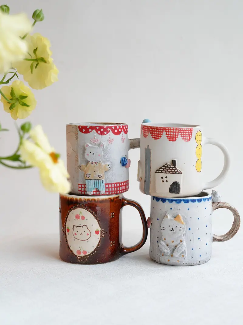 Misuzu Ishigami Ceramic Animal Mug With Artisan Glaze (Mis17) 1