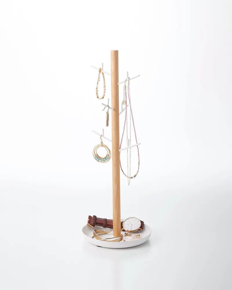 Modern Jewelry And Accessory Organizer – Steel Frame With Wooden Accents 1