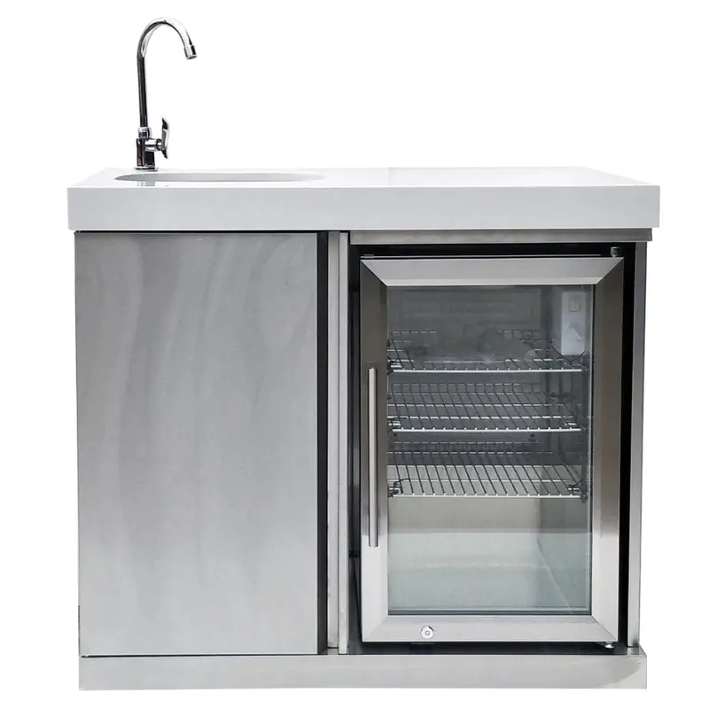 Mont Alpi Beverage Center Module With Outdoor Fridge And Sink Combo 1