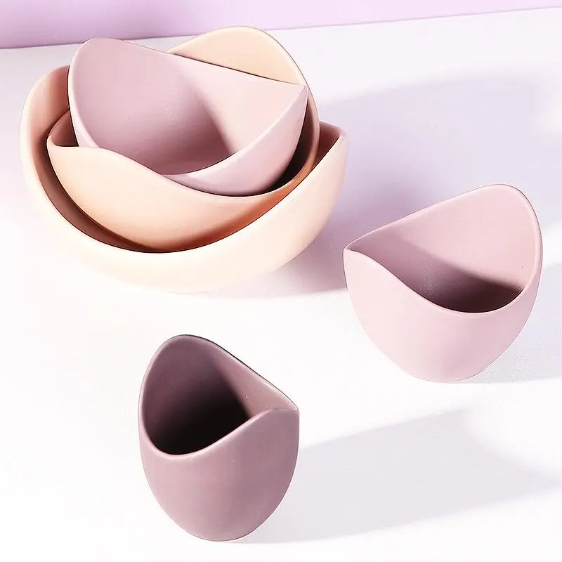 Morandi Lotus-Inspired Stacked Serving Bowl Set 1