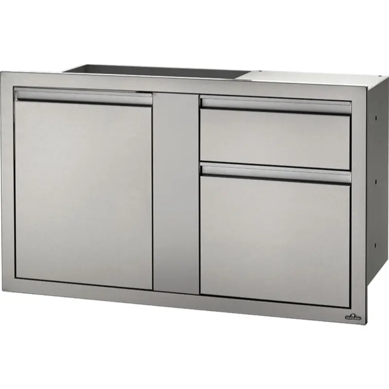 Napoleon 42" X 24" Stainless Steel Cabinet – Large Door + Triple/Double Drawer 1