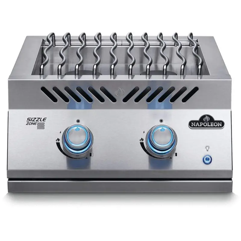 Napoleon 700 Series 18-Inch Dual-Burner Gas Cooktop – Standard Flame Configuration 1