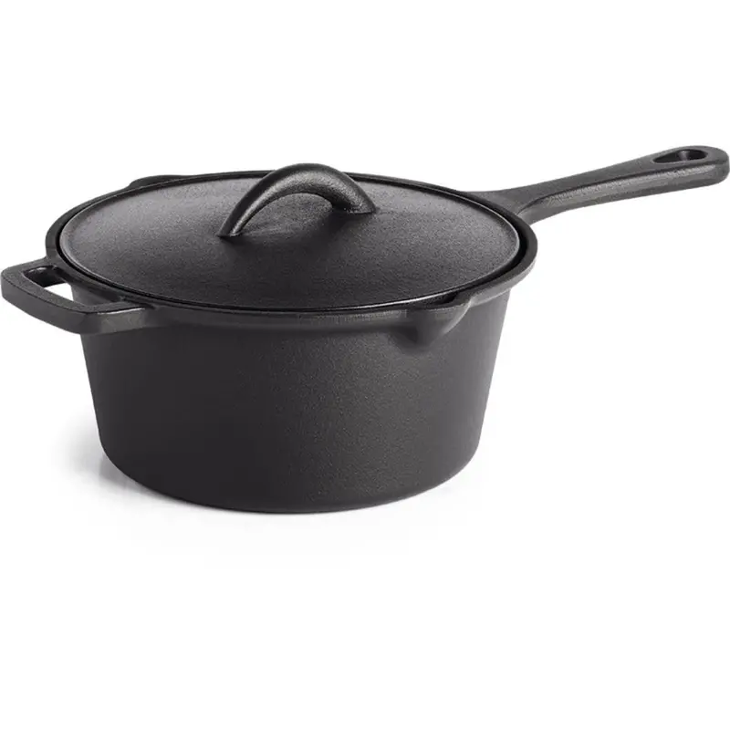 Napoleon Cast Iron Sauce Pan With Lid – Compact 2-Quart Covered Cooking Pot 1