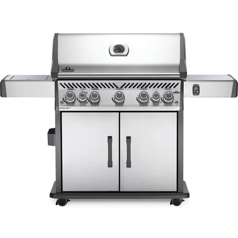 Napoleon Rogue Se 625 Rsib – 66" Freestanding Gas Grill With Infrared Rear & Side Burners 1