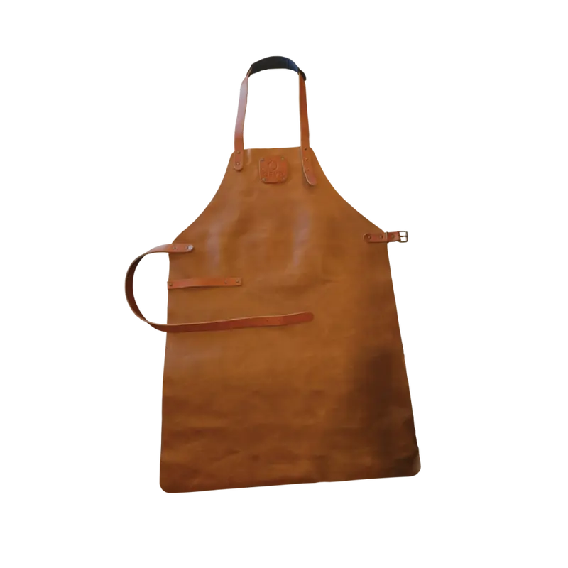 Ofyr Brown Leather Apron For Outdoor Cooking 1
