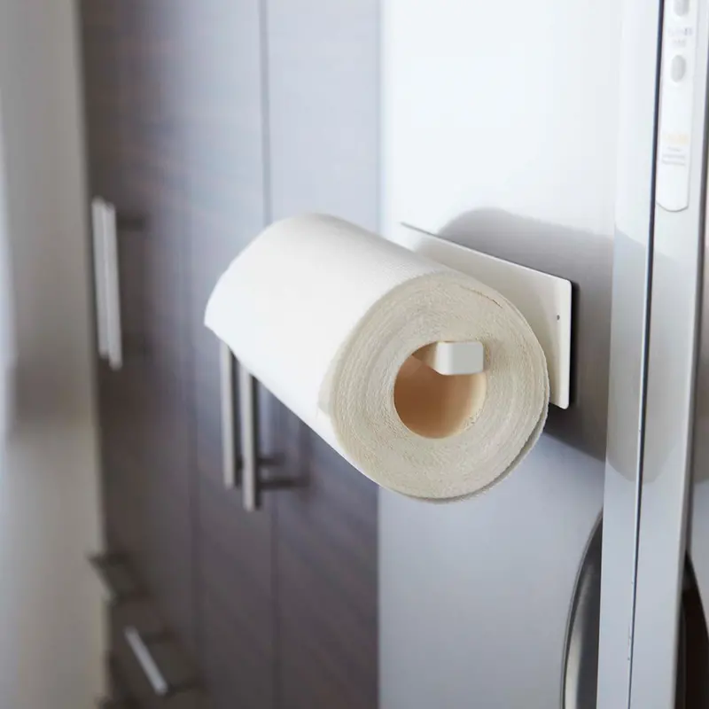 Paper Towel Holder With Magnet – Space-Saving Steel Mount 1