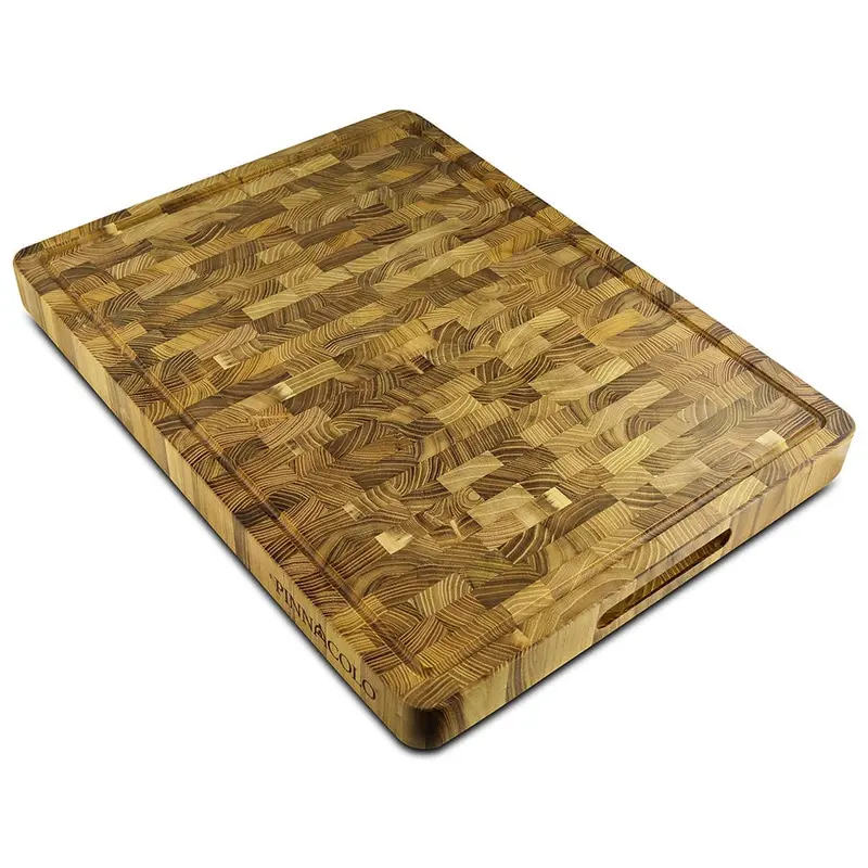 Pinnacolo 24" Teak Wood Butcher Block Cutting Board 1