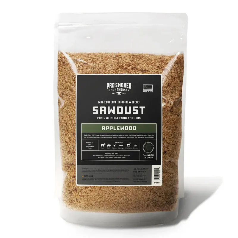 Pro Smoker 40 Lb Apple Wood Sawdust – Light, Fruity Smoke For Delicate Cuts 1
