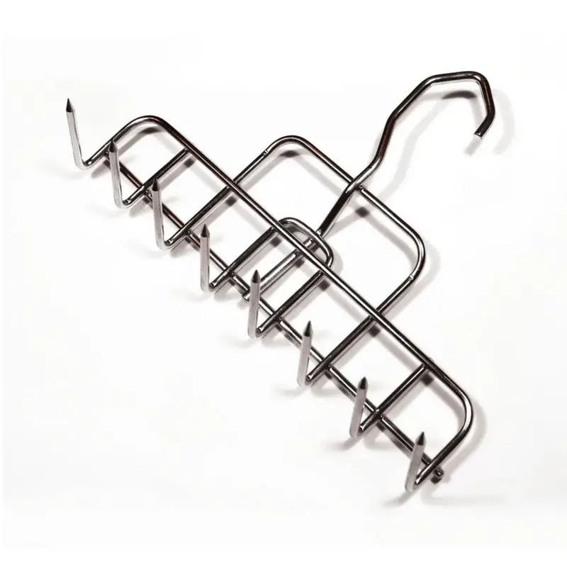Pro Smoker 8-Prong Stainless Steel Bacon Hanger – Heavy-Duty Hanging Rack For Curing 1