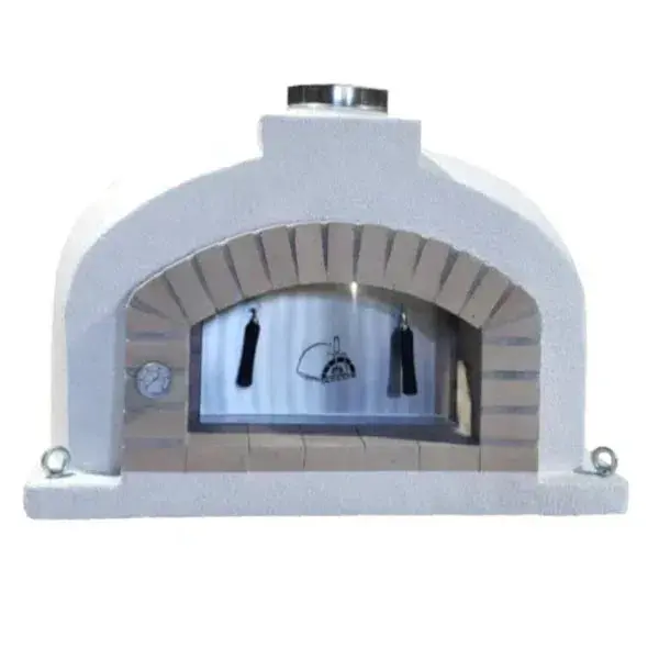 Proforno Mediterranean Pro 30" White Pizza Oven – Matte Black Door 1