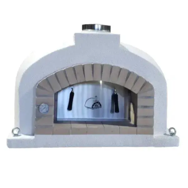 Proforno Mediterranean Pro 30" White Pizza Oven – Stainless Steel Door 1