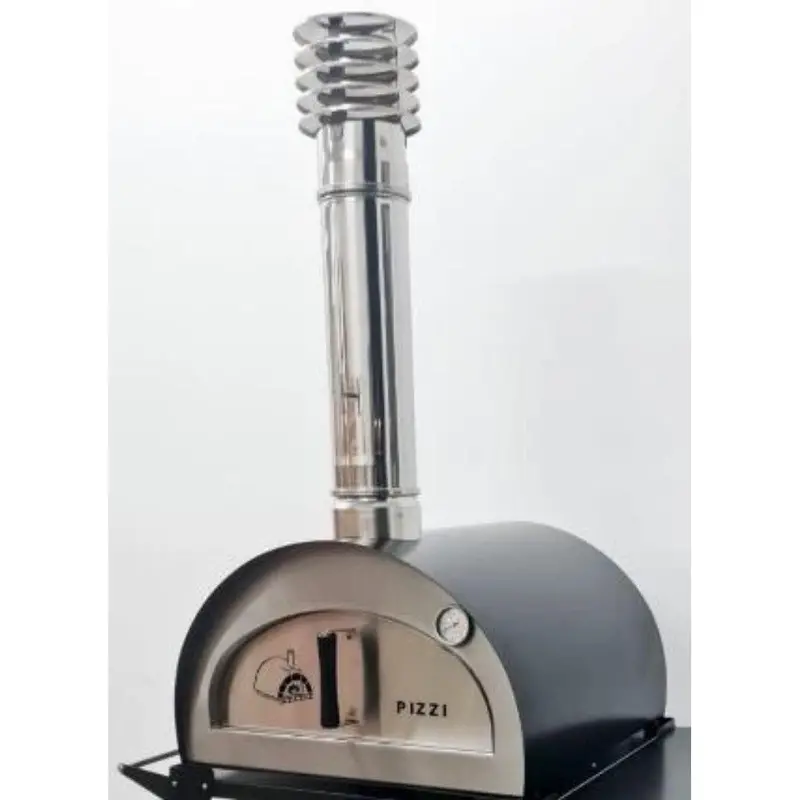 Proforno Pizzi 24" Matte Black Freestanding Wood-Fired Pizza Oven 1