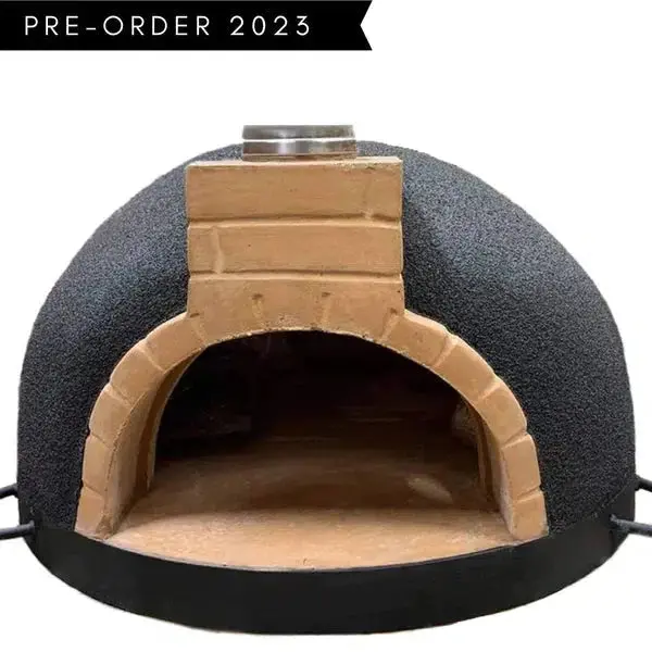 Proforno Tonío 28" Black Portable Wood-Fired Pizza Oven – Black Metal Door 1