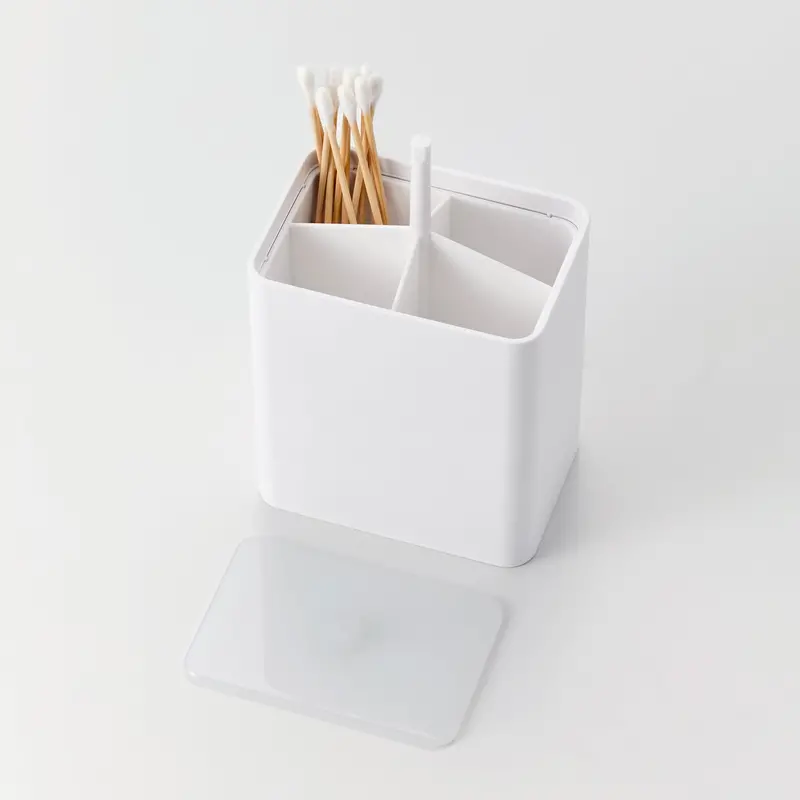Push-Top Cotton Swab Storage Container 1