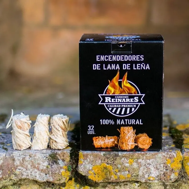 Reinares Wool Fire Starters – 32-Unit Pack 1