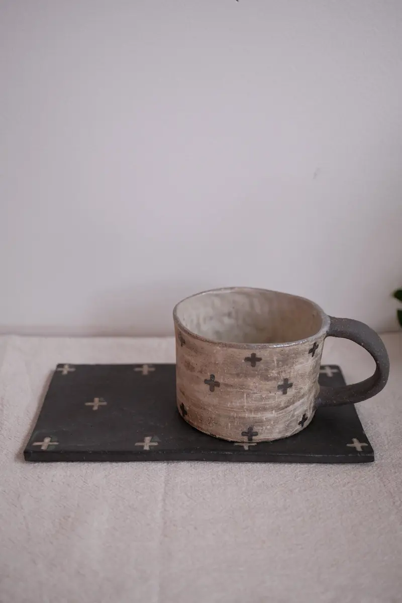 Rena Uda Handcrafted Mug With Matching Saucer – Collector’S Edition #1 1