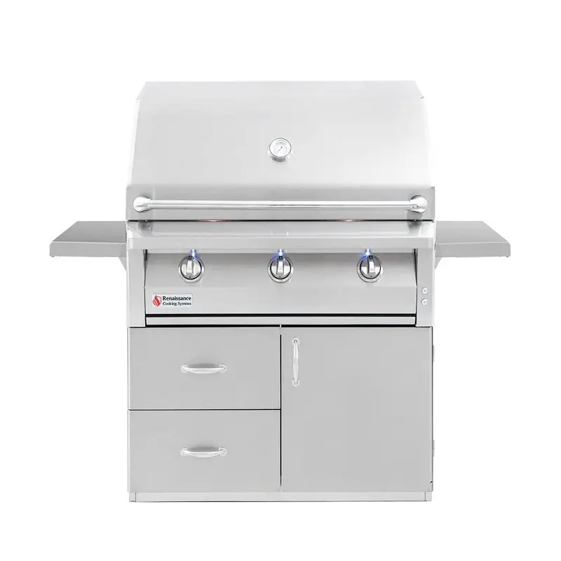 Renaissance Arg 36-Inch 3-Burner Freestanding Natural Gas Grill 1