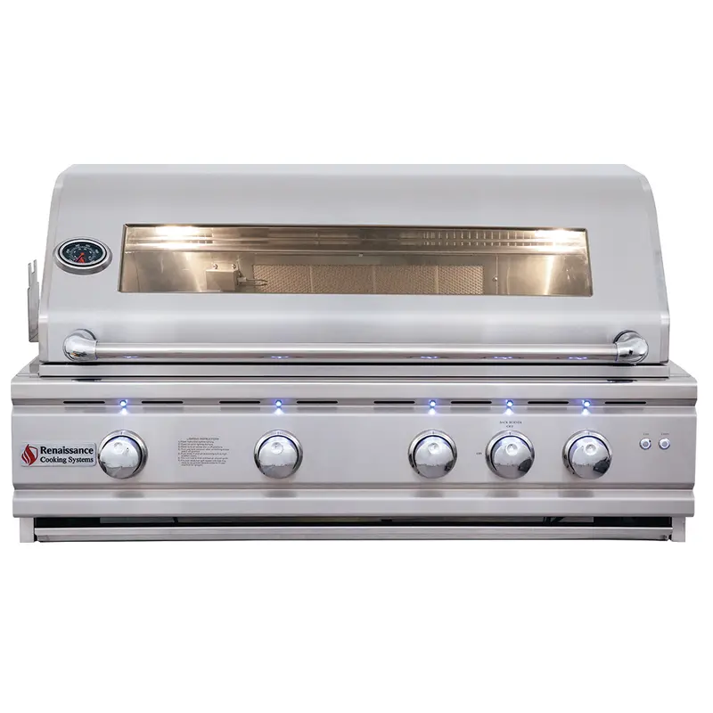 Renaissance Cutlass Pro 42-Inch 5-Burner Built-In Natural Gas Grill With Viewing Window 1