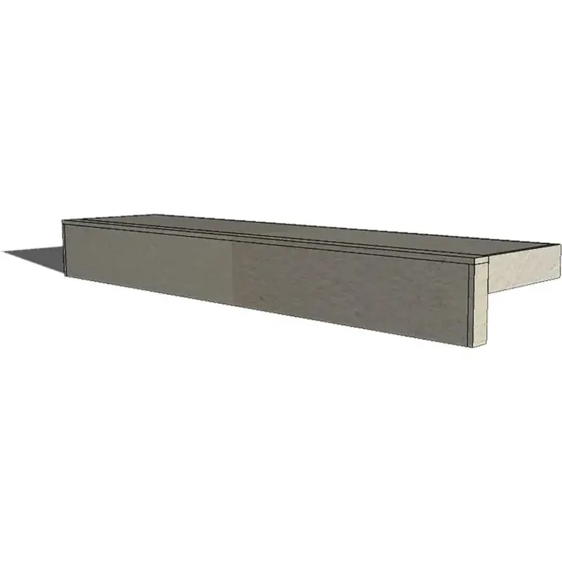 Rtf Systems 48-Inch Universal Ready-To-Finish Raised Bar With Overhang And Backsplash 1