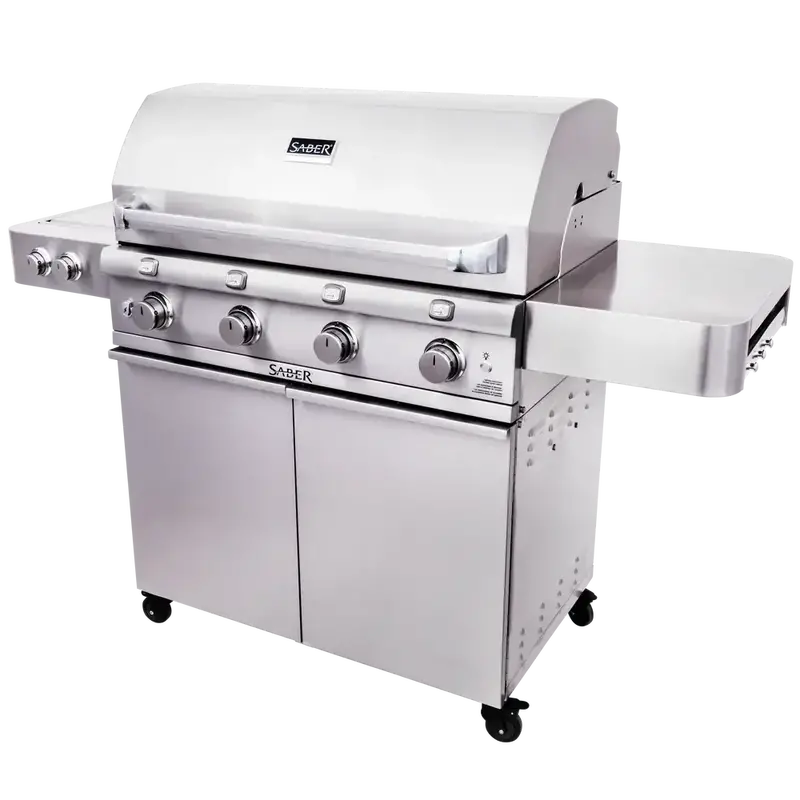 Saber Premium 4-Burner Freestanding Gas Grill — Spacious Cooking Surface & All-Weather Durability 1