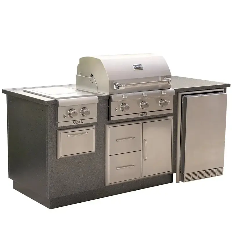 Saber R Series Ez Modular Outdoor Kitchen – Silver Edition 1
