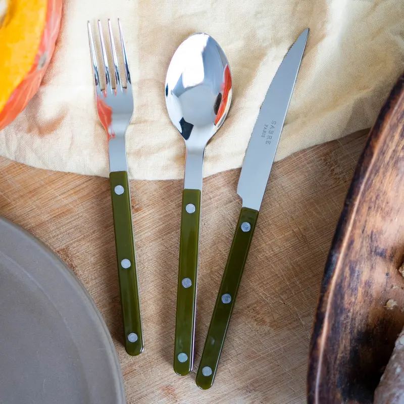 Sabre Paris Bistrot Dinnerware – Olive Green Ceramic Serving Piece 1