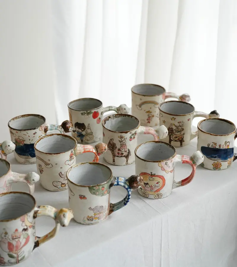 Sayo Horimizu Animal-Handle Ceramic Mug Sh03 1