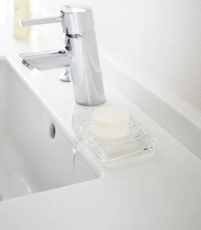 Self-Draining Acrylic Soap Tray – Clear Modern Design 1