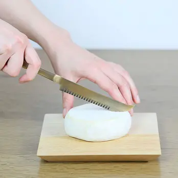 Shizu Hamono Pomme Cheese Knife – Curved Blade For Soft & Hard Varieties 1