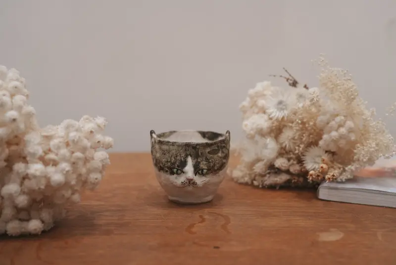 Shoko Matsuura Limited-Edition Cat Cup – Design #1 (Sm05) 1