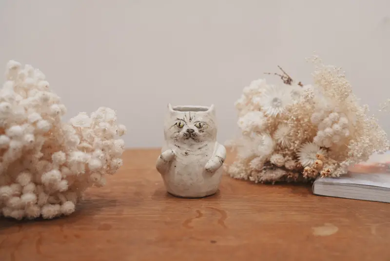 Shoko Matsuura Medium-Sized Cat Flower Vase (Sm02 #2) 1