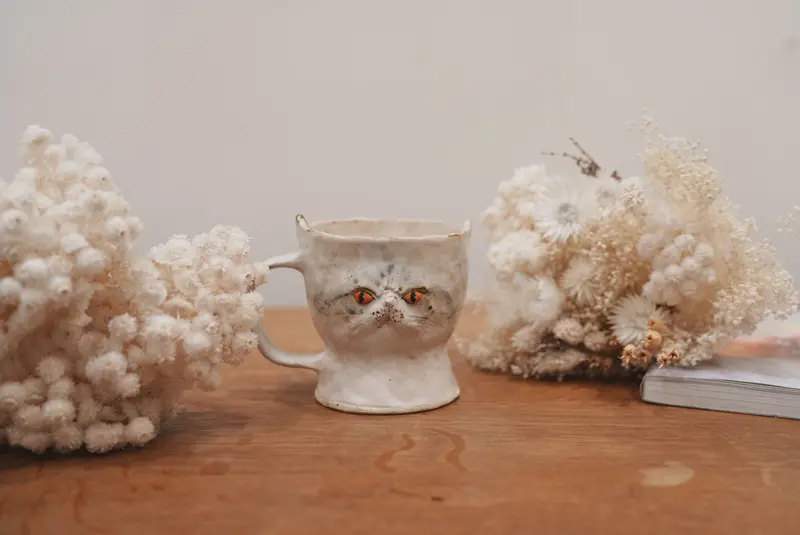 Shoko Matsuura Whimsical Cat Mug – Style #3 (Sm04) 1