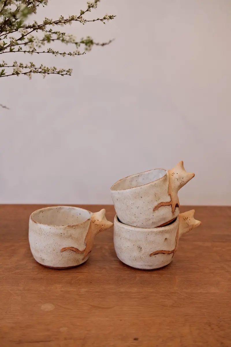 Siam Hands Cat Animal-Themed Ceramic Cup 1