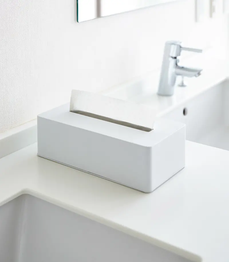Sleek Tissue Box Cover – Minimalist Steel Housing 1