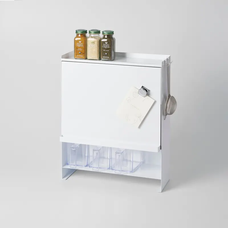 Slim Steel Concealable Spice Rack For Cabinets 1