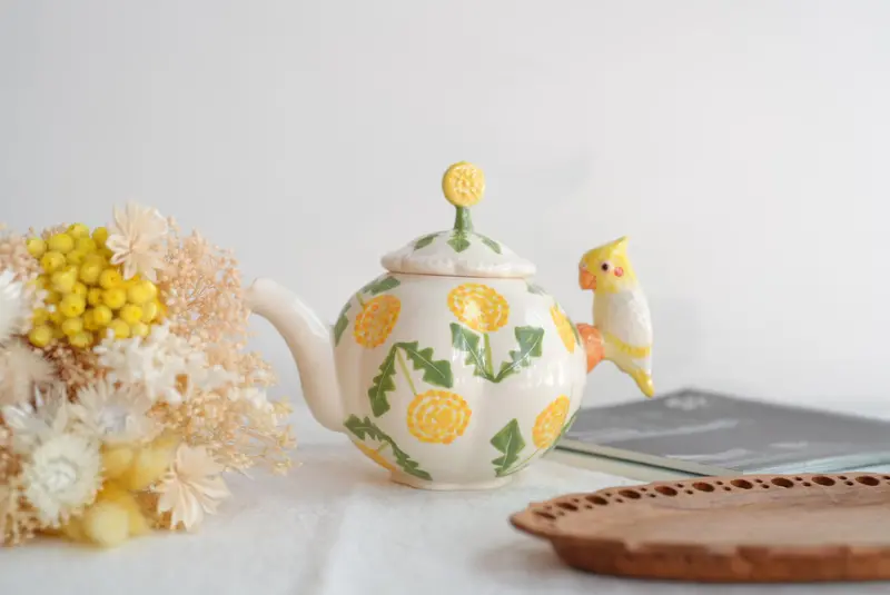 Sugar Poppo Dandelion-Themed Ceramic Teapot (Sp01) 1