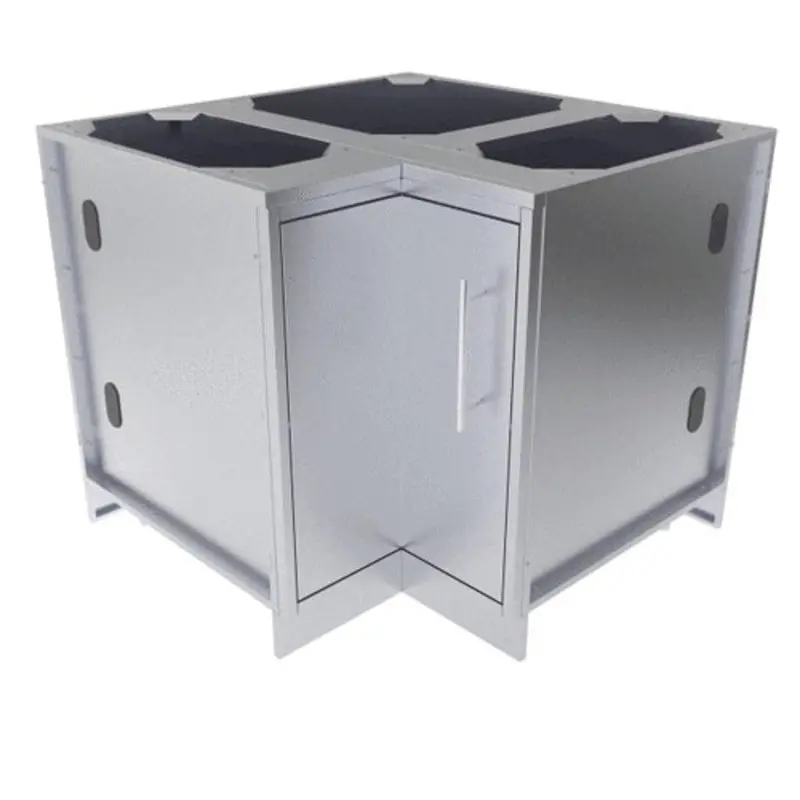 Sunstone 12X12-Inch Stainless Steel Corner Cabinet With Rotating Swivel Shelving System 1