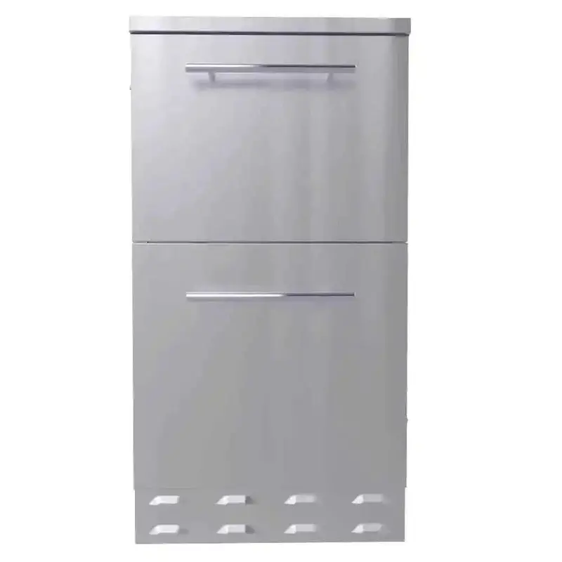 Sunstone 18-Inch Stainless Steel Hybrid Cabinet: Paper Towel Holder, Cutlery Drawer, And Insulated Ice Chest 1
