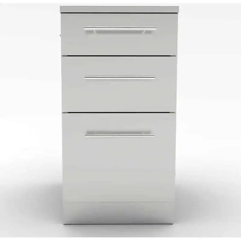 Sunstone 18-Inch Stainless Steel Triple-Drawer Base Cabinet For Compact Kitchens 1