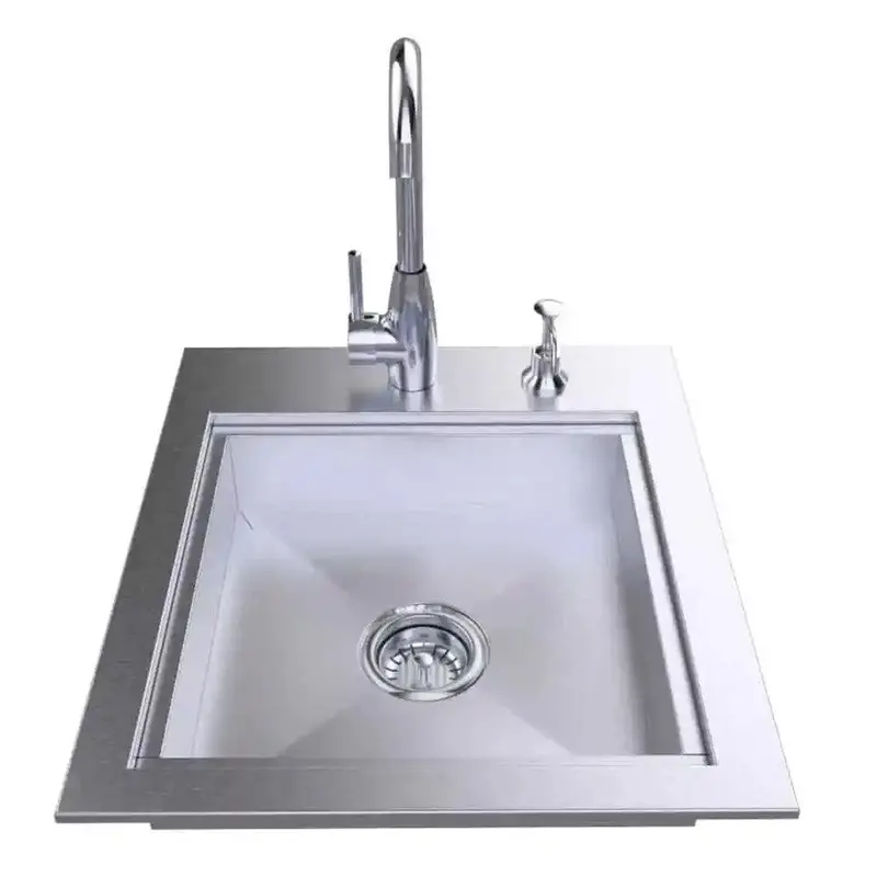 Sunstone 20" Ada-Compliant Single Sink With Faucet And Cover 1
