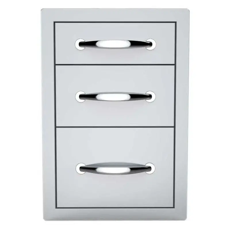 Sunstone Classic 14" Stainless Steel Triple-Access Flush-Mount Door Cabinet 1