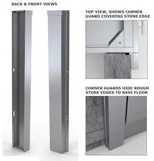 Sunstone Right-Side Base Cabinet Corner Guard – 3-Inch 1