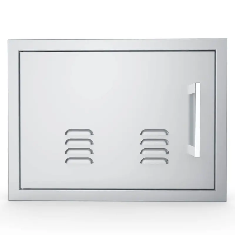 Sunstone Signature Series 14X20-Inch Stainless Steel Beveled Left-Swing Horizontal Vented Door 1
