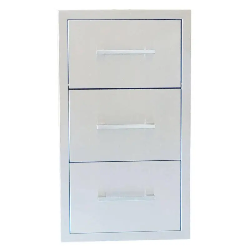 Sunstone Signature Series 17" Stainless Steel Beveled-Frame Paper Towel Drawer Combo 1