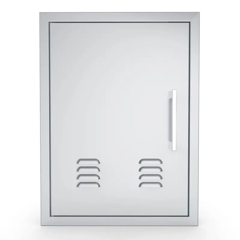 Sunstone Signature Series 17X24-Inch Stainless Steel Beveled Left-Swing Vertical Vented Door 1